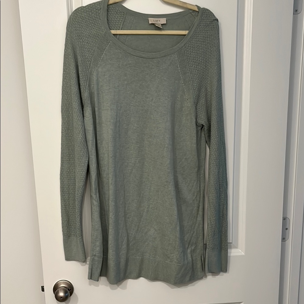 LOFT Soft Green Knit Top